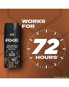 بخاخ معطر جسم ومزيل عرق AXE Dark Temptation رجالي – ريحة شوكولاتة مغرية ، حماية 72 ساعة