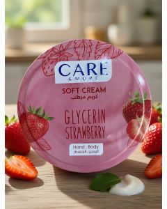 كريم مرطب CARE & MORE جليسرين – فراولة