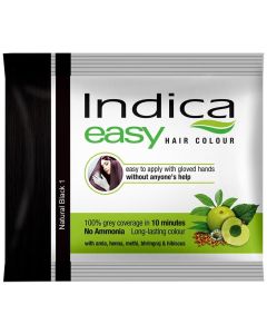 شامبو صبغ الشعر indica easy ظروف لون اسود natural black عدد 3