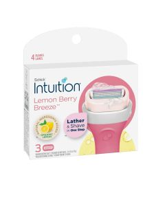 شفرات حلاقة Intuition Lemon Berry Breeze برائحة الليمون والتوت – 3 قطع