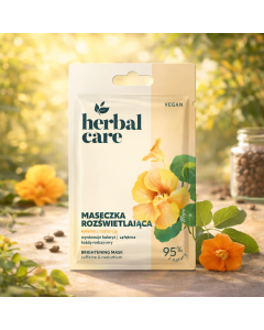 ماسك تفتيح وإشراقة بالكافيين وزهرة الناستوريوم – Herbal Care