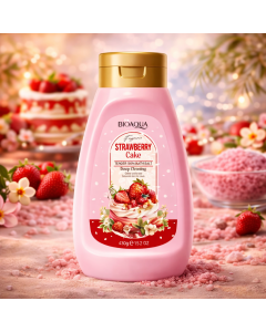 ملح وسكراب استحمام بالفراولة BIOAQUA 430g