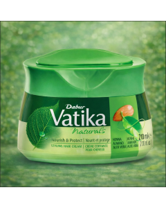 كريم تصفيف شعر فاتيكا Vatika Naturals – تغذية وحماية حنّة، لوز وألوفيرا