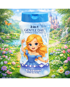 شامبو وجسم أطفال BIKABABY 2×1 Gentle Day – 475 مل
