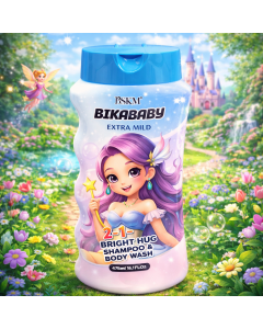 شامبو وجسم أطفال BIKABABY 2×1 Bright Hug Extra Mild – 475 مل