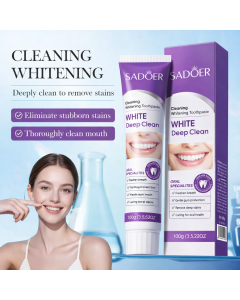 معجون اسنان SADOER White Deep Clean – تنظيف عميق وتبييض