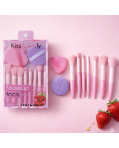مجموعة فرش مكياج مع بيوتي بلندر 10 قطع Kiss Lovely