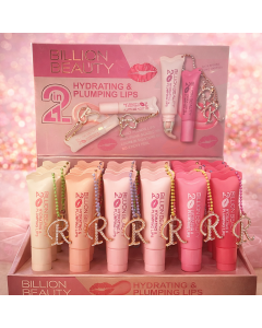 مرطب وملمع شفاه Billion Beauty 2 in 1 مع ميدالية