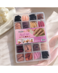 طقم اظافر تركيب Nail Art ملون 576 قطعة