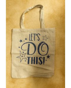 شنطة قماش خيش بتصميم تحفيزي – Let’s Do This!