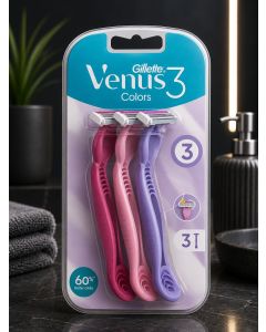 ماكينات حلاقة Gillette Venus 3 Colors – عبوة 3 حبات بألوان متعددة