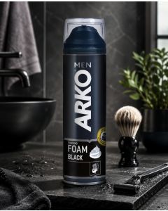 رغوة حلاقة أركو للرجال بالفحم النشط - Black Shaving Foam 200 مل