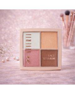 باليت هايلايتر وكونتور 4 ألوان من نيفرتي Neverti Face Illusion Cream Highlighter Palette NP206.001
