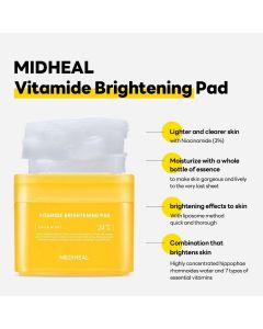 ضمادات شرائح تفتيح فيتامين تبييض- MEDIHEAL Vitamide Brightening Pad