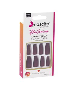 أظافر لاصقة خمري – Nascita (24 قطعة)