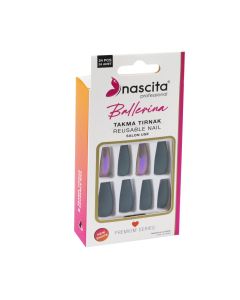 أظافر صناعية لاصقة Nascita – زيتي مت (24 قطعة)