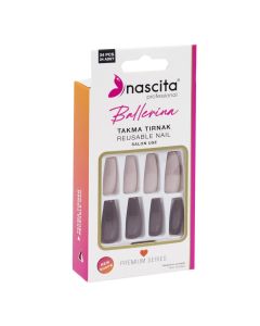 اظافر NASCITA ابيض 24 قطعة 