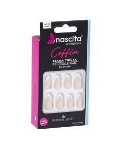 اظافر NASCITA ابيض 24 قطعة 
