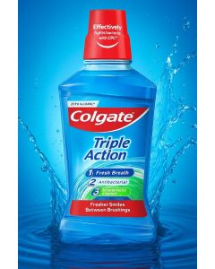 كولجيت غسول الفم Triple Action – بدون كحول