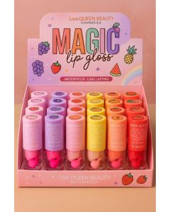 مجموعة جلوس مورد سحري فواكه - Magic Lip Gloss Set - Love Queen Beauty