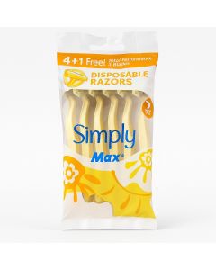 شفرات حلاقة للنساء Simply Max 5 قطع (4+1)
