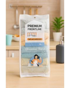 فوط تنظيف مايكروفايبر Premium Frontline – 8 قطع