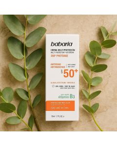  كريم وجه باباريا واقي شمس متعدد الحماية SPF 50+ بفيتامين B3 – 50 مل babaria