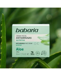كريم مرطب مضاد للتجاعيد بالالوفيرا باباريا babaria 50 ml نهاري ليلي 