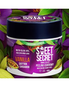 sweet secret سكرب جسم الفانيليا مع الزعفران والهيل 200 غم farmona