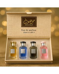 طقم عطور Mousuf – 4 قطع × 25 مل Eau de Parfum موصوف