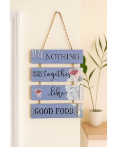  لوحة خشب ملونة Nothing Brings People Together Like Good Food