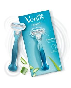 ماكينة حلاقة Gillette Venus Smooth للنساء – مع جل ألوڤيرا