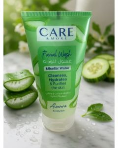 غسول وجه CARE & MORE بالألوفيرا – Micellar Water للبشرة الدهنية