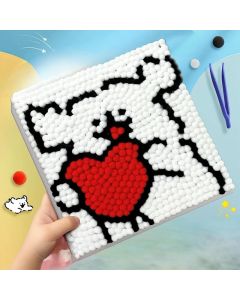 30×30 سم لوحة رسم بالقطن البوم بوم كيوت /اشكال عشوائية