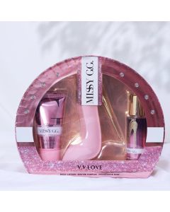 طقم عناية وعطر MISSY G.G V.V LOVE – لوشن + معطر جسم + عطر