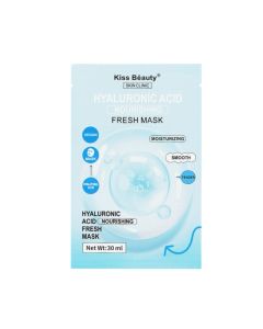 ماسك الوجه بحمض الهيالورونيك – Kiss Beauty Hyaluronic Acid Fresh Mask (30 مل)
