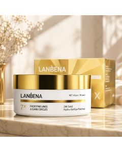 ماسك تحت العين بالهيدروجيل LANBENA ذهبي - 60 قطعة (30 زوج)