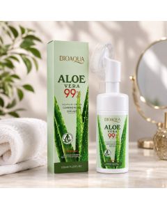 غسول رغوي للوجه بالألوفيرا 99% BIOAQUA 120 مل