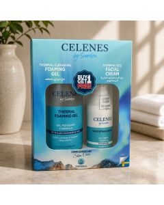 بكج جل غسول حراري + جل كريم حراري للوجه سيلينز السويدية - celenes by sweden