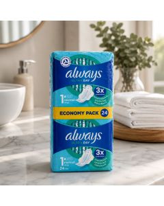 فوط الويز صحية Always Ultra Day بالأجنحة – مقاس 1 نورمال (24 فوطة)